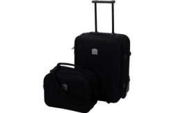 Go Explore 2 Piece Wheeled Luggage Set - Black